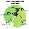 Kapitan Soap Dispenser Pump Replacement Head Black Spare Stainless Steel 28Mm Brushed Finish