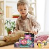 ArtCreativity Silicone Picture Puzzle Blocks for Kids, 12 Stacking Baby Blocks with Four Different Pictures Printed on The Sides, 2" Soft Toy Building Blocks for Toddlers