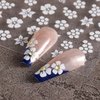 TBRZTR 8 Sheets Flower Nail Art Stickers Decals 3D Self-Adhesive White Floral Nail Decals Self-Adhesive Nail Art Supplies Flowers Nail Accessories for Women Manicure Decorations Design