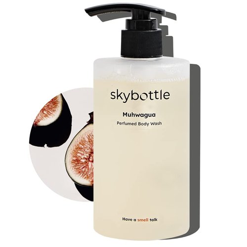 skybottle Refreshing Body Wash, Gentle Exfoliating and Cleansing with AHA, Deep Moisture For Dry Skin Perfumed with Fig Fruit Woody Scent, Paraben-free, Sulfate-free, 10.1 Fl. Oz