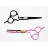 5.5" Professional Barber Razor Edge Titanium Coated Hair Cutting and Texturizing Shears Scissors Set+case