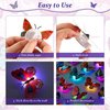 Honoson 36 Pieces 3D LED Butterfly Decoration Night Light Sticker Single and Double Wall Light for Garden Backyard Lawn Party Festive Party Nursery Bedroom Living Room