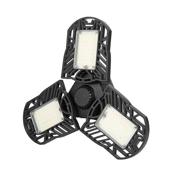 LED Garage Light, E26/E27 80W 7000LM 6500K Garage Ceiling Light Workshop Lamp Die Cast Aluminum LED Ceiling Light Bulbs with 3 Adj