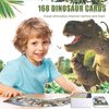 IKRUZZI 168 PCS Dinosaur Cards Set,Dinosaur Educational Learning Flash Cards,Collectible Dinosaur Trading Cards for Kids,Dino Games Cards,Prehistoric Animals Toys