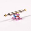 RACOFSB Fingerboard Trucks with Upgraded Urethane Bushings and Pivot Cup,34mm 32mm Width,Normal Kingpin (Pink, 34mm)
