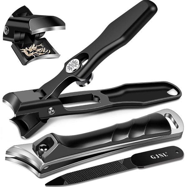 Slanted Nail Clippers for Men, Stocking Stuffers Christmas Gifts for Men Women, Sharp Ingrown Toenail Clippers with Slanted Curved Blade, Wide Opening Anti Splash German Nail Clippers Fingernail