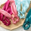 1Pc Yellow Women Girl Bow Satin Ribbon Ponytail Scarf Hair Tie Rope Scrunchies Elastic Band Hair Scrunchies Bands Elastics and Ties Clips and Barrettes