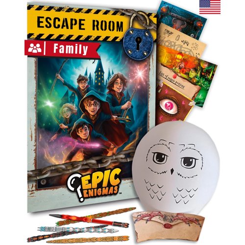 EPIC ENIGMAS | Harry Magic Escape Room | Ages 5 to 12 | 5 Thrilling Enigmatic Rooms | Family Board Game Kids | 1-5 Players