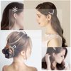 Andelaisi Boho Viking Celtic Knot Hair Stick Hairpin Vintage Infinity Hair Slide Hair Clip Gold Hair Sticks Metal Long Bun Holder Clip Alloy Hair Accessories for Women and Girls Headdress