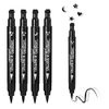 FATUXZ Double-headed Liquid Eyeliner Pen Stamp Super Slim Gel Felt Tip Waterproof Long Lasting Makeup Tool(Heart/Moon/flower/Star Shape Stamp Pen, 4 Styles/Set)