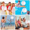 YOTHORN 3 Pcs Inflatable Baseball Set, 30 Inch Beach Ball Baseball and 11 Inch Inflatable Baseball Bat, Baseball Party Decoration for Kid Pool Beach Party Favors (Brown)