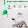 MiOYOOW Cat Toy Sisal Ball, Tricolor Hanging Cat Balls Handmade Cat Scratcher Ball Interactive Toy for Indoor Cats Kittens