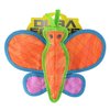 DURA FORCE Durable Woven Fiber - Butterfly - Squeakers - Multiple Layers. Made Durable, Strong & Tough. Interactive Play Dog Toy (Tug, Toss & Fetch). Machine Washable & Floats (Orange Butterfly)