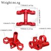 hopsupRC Aluminum 7075 Triple Clamp Set Upgrades Part for Losi 1/4 Promoto MX Motorcycle Dirt Bike RTR FXR LOS06000 LOS06002,Red