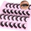 Fox Eye Lashes Fluffy Mink Lashes Wispy 14 Pairs Cat Eye Lashes Strip False Eyelashes Natural Fake Eyelashes Pack by TNFVLONEINS