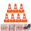 STOBOK Traffic Cone, 7pcs Traffic Signs Toys Miniature Traffic Road Cone Construction Toys Mini Cones Kids DIY Traffic Roadblock Toy for Kids Educational Toys
