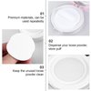 Beaupretty Loose Powder Containers with Puff 2PCS Powder Compact Container, Plastic Empty Makeup Loose Powder Case with Puff and Elasticated Net Sifter Cosmetic Travel Container