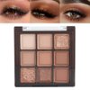 AMY'S DIARY Rose Gold Dark Brown Colorful neutral Eyeshadow Palette Makeup,9Color Matte Shimmer Natural Smokey Eye Eyeshadow palettes Highly Pigmented Neutral Long Lasting Waterproof