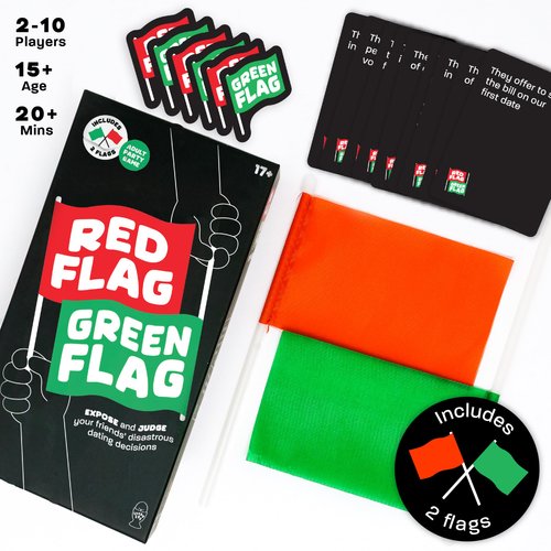 Lucky Egg - Fun Red Flag Green Flag Party Game - to Judge Your Friends Dating Decisions - 230 Diverse Questions - Board Game for Adults, Adult Party Games, Games for Grown Ups, Funny Adult Games