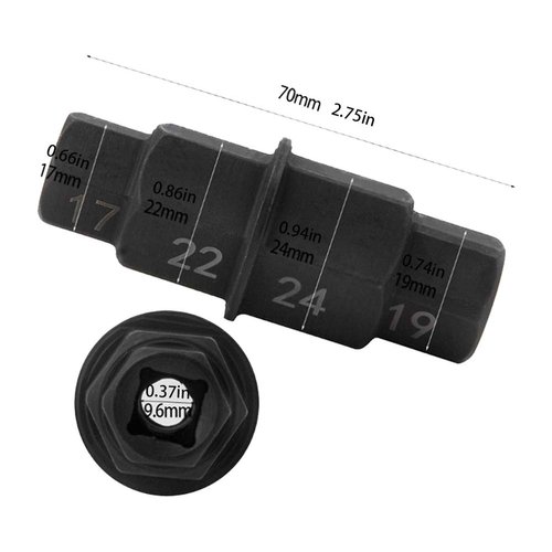 P1TOOLS Motorcycles Hex Axle Tool 17mm 19mm 22mm 24mm Hex Allen Axle Spindle Tool Driver Spindle Socket Adapter