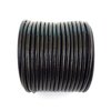 Cords Craft | 3mm Round Genuine Leather String Cord for Jewelry Making Necklaces Bracelets Braiding Wraps Crafts and Hobby Projects (Black, 21.87 Yards)