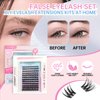 DIY Lash Extension Kits: 3D Eyelash Cluster 108pcs Individual Mix 8-16mm, C Curl Wispy Lash Clusters with 10ml Bond and Seal Waterproof, 5ml Lash Remover, Lash Tweezers lash Cluster Kit at Home.