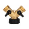 Camco Solid Brass Water Wye Valve- Easy Grip Valve Handles and Simple Water Hose Connection CSA Low Lead Certified - (20123)