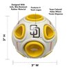 Pets First MLB San Diego Padres Baseball Treat Dispensing Toy for Dogs and Cats, Rubber Ball Dog Toy, Interactive Fun Dog Treat Toy, Natural Rubber Dog Feeding Toy