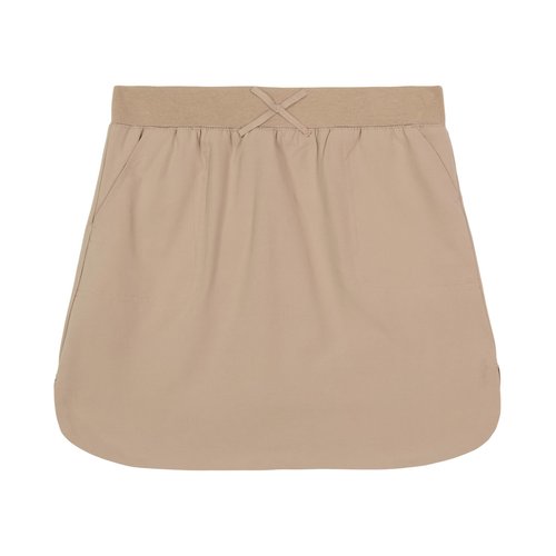 IZOD Girls' School Uniform Pull-On Scooter Skirt, Khaki, 12
