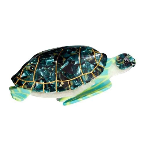 Novelty Green Sea Turtle Hair Clip,Acetate Hair Claw,Big Hair Clips for Women
