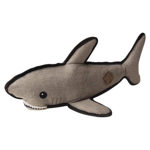 Health Extension SNUGAROOZ Cute Saul The Shark Stuffed Animals for Dogs, Cool Puppy Toys, Tough & Durable Soft Squeaky for Chewers, for Pet - Grey