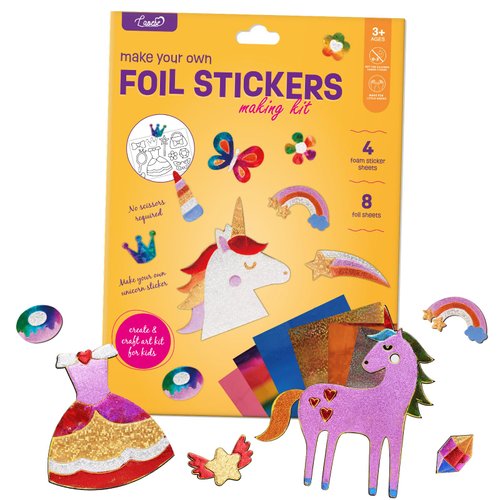 LAOESE Foil Art Craft for Kids - Foil Sticker Making Kit - No Mess Art Kit Toys for Kids, DIY Craft Supplies for Girls 4-6, Christmas Birthday Gifts for Girls Ages 4 5 6 7 8 9