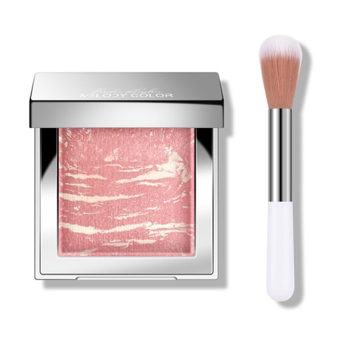 KYDA Baked Powder Blush, Lightweight Hybrid Pearl Blushes, Lighting Finishing Powder, Multidimensional Color, Seamless Soft Focus Powder Blush, Hydrating, #DIFFUSDED HEAT
