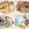 QSONSELL Car Toys for Toddlers 1-3 One Year Old Boy Birthday Gift for Boys Girls Pull Back City Vehicle Toys Party Favors for Kids