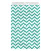 888 Display - 200 pcs of 4" x 6" Teal Green Chevron Paper Gift Bags Shopping Sales Flat Bags