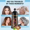 Mihkiom Dark Wine Red Hair Dye Shampoo 3 in 1 for Women & Men, Hair Color Shampoo Refresh Hair Only 20 Mins - Natural Plant - Champu Para Pintar el Pelo