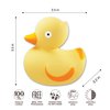 CaaOcho Pure Natural Rubber Bath Toy - Rubber Ducky Lily The Duck Baby Toy - Hole Free Bath Toys, BPA Free Bath Toys for Infants, Without Holes Sealed Natural Rubber Baby Toy