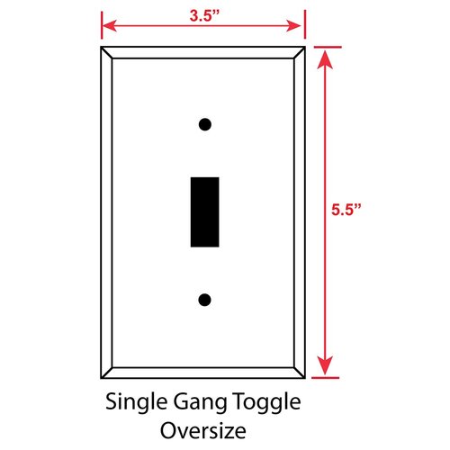Art Plates - Single Gang Toggle OVERSIZE Switch Plate - OVER SIZE Decorative Metal Wall Plate - Chocolat Ideal - (Made in USA)
