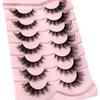 False Eyelashes Wispy Lashes Natural Look Fake Eyelashes Cat Eye Lashes Mink Fluffy Strip False Lashes Fox Eye Lashes Pack 7 Pairs (7Pairs2hao)