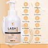 ACTROL Eyelash Extension Cleanser Eyelash Shampoo for Lash Extensions Foam Brushes for Lash Wash & Brushes Eyelid Cleanser for Makeup for Salon and Home Use (500ml)