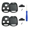WiCuaSix Replacement Keyless Entry Remote Case Cover fits Lexus ES300 ES330 GS300 GS400 GS430 GX470 IS300 is330 LS400 LS430 LX470 RX300 RX330 RX350 RX400h RX450h2 SC430 Key Fob Shell (Black+Black)