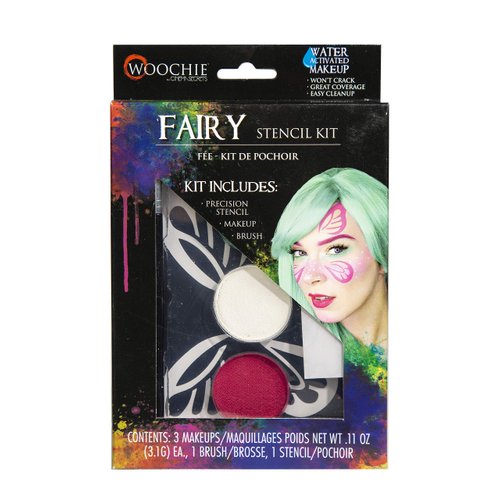 Woochie Stencil Kit - Professional Quality Halloween Costume Cosmetics - Fairy