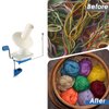 MAOPINER Needlecraft Yarn Ball Winder Hand-Operated, Manual Wool Yarn Winder Holder for Swift Yarn Fiber String Ball (Blue, White)