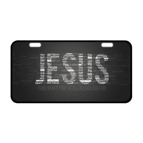 Christian Bible Verse Jesus Quotes Novelty License Plate Decorative Front Plate 6.1" X 11.8"