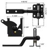 skysen Self Locking Fence Gate Latch Carbon Steel Black/Lock Post Mount with Stainless Steel Spring Cable Pull(JLXSDS-1)
