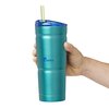 BUBBA BRANDS Envy S Vacuum-Insulated Stainless Steel Tumbler with Lid and Straw, 24oz Reusable Iced Coffee or Water Cup, BPA-Free Travel Tumbler, Island Teal