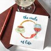 30 Pk, Coffee to Wine is the "Circle of Life" Cocktail 3-Ply Paper Party Napkins for Brunch Parties, Girls Night, and Book Clubs