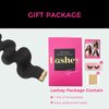 Lashey Tape in Hair Extensions Human Hair 20pcs 50g/pack Body Wave Hair Extensions Tape in Hair Extensions 14 Inch Natural Black Invisible Hair Extensions for Women
