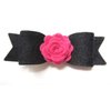 Felt rose and bow hair clip-8 colors