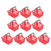 Mini Plastic Baskets 10Pcs Mini Shopping Basket with Handles Grocery Basket Small Toy Kitchen Basket for Party Favors Kitchen Toys Dollhouse Accessories